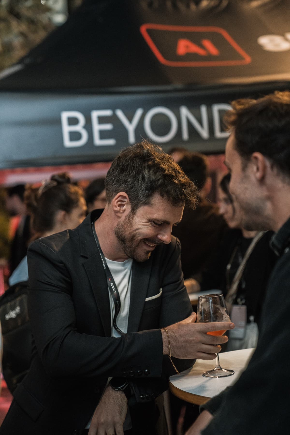 Attendees connecting at the Beyond networking area